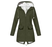 Generisch Women's Outdoor Jacket, Functional Jacket with Removable Hood, Waterproof, Windproof, Breathable Rain Jacket, Women's Lightweight - Women's Escape Light Jacket, Windbreaker, Hiking Jacket