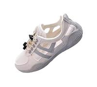 Generisch Women's Outdoor Walking Shoes Hollow Flat Bottom Trendy Casual Shoes Student Sports Shoes Summer Shoes Casual Shoes, gray, 5 UK