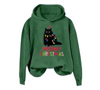 Generisch Women's Printed Casual Sweatshirt Hoodie with Print Riding Shirt Women Long Sleeve, Dark green, S