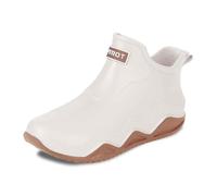 Generisch Women's Rain Shoes for Spring Waterproof Non-Slip Comfortable Full Protection Ideal in Rainy Weather Perfect Design for Outings, White, 10 UK