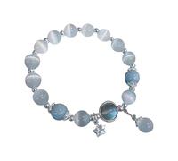 Generisch Women's Reflector Bracelet, Chinese Jade Bead Bracelet for Her, Grandma, Grandpa, Mother, Dad, Daily Use Replacement Leather Strap, Einheitsgröße, Resin