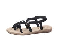 Generisch Women's Sandals 2025 Summer Leisure Sandals Comfortable Lightweight Front Closed with Two Straps Sports Outdoor Sandals Beach Shoes Bohemian Flip Flops2026, khaki, 8.5 UK