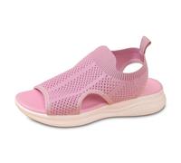 Generisch Women's Sandals Comfortable for Wide Feet - Open Summer Shoes, Lightweight Slippers Slippers, Elegant Sandals with Soft Footbed, Ideal for Home & Beach 2026, Light Pink A, 5 UK