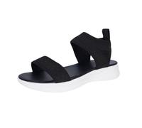 Generisch Women's Sandals Fashion Mesh Breathable Summer Sandals Orthopaedic Sports Sandals Washable Knitted Fabric Summer Sandals Comfortable Thick Sole Flat Base Non-Slip Large Sizes Shoes, Black