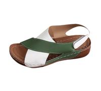 Generisch Women's Sandals Fish Mouth Thick Sole Casual Sandals Women's Shoes Trainers, Green, 8 UK