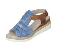 Generisch Women's Sandals Summer Rope Wedge Heel Women's Sandals Casual Fish Mouth Flat Bottom Beach Casual Sandals Summer Shoes Platform Women Flat Shoes Ring Foot Slippers Sports Sandals, darkblue
