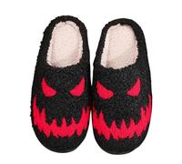 Generisch Women's Shoes Ankle Boots Width M Pair Models Winter Fashion Halloween Pattern Cotton Slippers Men and Women Comfortable Home Warm Slippers Shoes Women's Trainers Rome, black, 12 UK