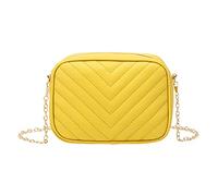Generisch Women's Shoulder Bag Simple Stripes Chain Shoulder Bag Purse Practical Shoulder Bags Men, yellow, One Size