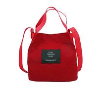 Generisch Women's Simple Art Girl Canvas Fresh Casual Shoulder Bag Bags Organiser Felt, red, One Size
