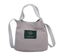 Generisch Women's Simple Art Girl Canvas Fresh Casual Shoulder Bag Shoulder Bags Men Red, gray, One Size