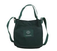 Generisch Women's Simple Art Girl Canvas Fresh Casual Shoulder Bag Shoulder Bags Men Red, Green, One Size