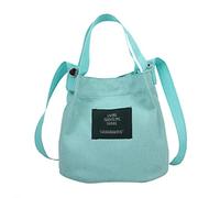Generisch Women's Simple Art Girl Canvas Fresh Casual Shoulder Bag Shoulder Bags Men Red, lightblue, One Size