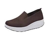 Generisch Women's Slip-On Trainers, Lightweight, Orthopaedic Shoes, Comfortable Platform Jogging Shoes, Lightweight Breathable Hiking Shoes, Soft Mesh Slippers, Sporty Casual Shoes for Leisure