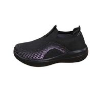 Generisch Women's Slip-On Trainers with No Laces, Memory Foam Walking Shoes, Extra Wide, Soft Trainers, Comfortable, Lightweight Running Shoes, Breathable, Robust Soles, Sports Shoes, Barefoot Shoes