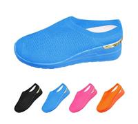 Generisch Women's Slip On Trainers with Wedge Heel Orthopaedic Shoes, Knitting, Breathable, Lightweight, Running Shoes, Slip-on, Casual, Soft Sole, Comfortable, Memory Foam, Clogs & Mules, blue, 7 UK
