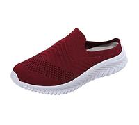 Generisch Women's Slippers Clogs Slip On Slippers Summer Outdoor Shoes Breathable Comfortable Non-Slip Walking Shoes Comfortable Sports Shoes Mesh Slippers Indoor Shoes Outdoor Shoes, red, 5 UK