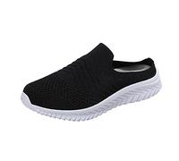 Generisch Women's Slippers Clogs Slip On Slippers Summer Outdoor Shoes Breathable Comfortable Non-Slip Walking Shoes Comfortable Sports Shoes Mesh Slippers Indoor Shoes Outdoor Shoes, black, 8 UK