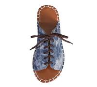 Generisch Women's Slippers Flat Retro Fish Mouth Lightweight Sandals for Outdoor Clothing Beach Holiday Comfortable Leisure Shoes Shoes for Nursing Professions Women, blue, 6 UK