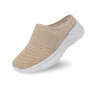 Generisch Women's Slippers for Casual Summer Holidays on the Beach Comfortable Closed Toe with Thick Sole Versatile Combines with Jeans Outfits Ideal Companion for Relaxed Days, khaki, 10 UK