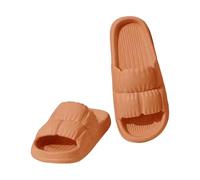 Generisch Women's Slippers for Men and Women, Lightweight Travel Slippers, Flat Slides, Fisherman's Sandals, Shower Shoes, Solid Sole, Travel Slippers, Soft Sliders, Waterproof Slippers, orange, 6 UK
