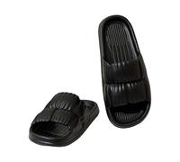 Generisch Women's Slippers for Men and Women, Lightweight Travel Slippers, Flat Slides, Fisherman's Sandals, Shower Shoes, Solid Sole, Travel Slippers, Soft Sliders, Waterproof Slippers, black, 10 UK