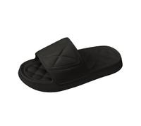 Generisch Women's Slippers Mules with Footbed Slippers with Thick Sole Slippers Bedroom Slippers Wide Feet Slippers Silent Slippers Comfortable Slippers for Women Casual Shoes, black, 8 UK