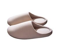 Generisch Women's Slippers Plush Women's Slippers Winter Pink Plain Non-Slip Flat Indoor Slippers Soft Slippers Indoor Slippers Slip On Breathable, beige, 8 UK