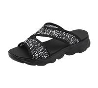 Generisch Women's Slippers, Summer Mesh Beach Slip-On Sports, Hollow Casual Open Point, Flat Soft Base, Breathable Shoes, Sandals, Slippers, darkgray, 7 UK