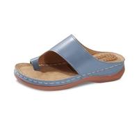 Generisch Women's Slippers Winter Summer Slippers for Women with Toe Post Design, Ideal for the Beach and Leisure Outings, with Comfortable Massage Insole, All-Day Wear, lightblue, 8.5 UK