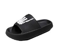 Generisch Women's Slippers with Halloween Motifs, Soft, Thick Sole, Water Flip Flops, Unisex, Skeleton Finger Design, Holiday Shoes, black, 9 UK