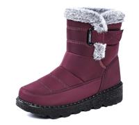 Generisch Women's Snow Boots Winter Warm Outdoor Boots with Thickened Sole for Ultimate Comfort Stylish High Comfortable Waterproof Equipment, red, 8 UK