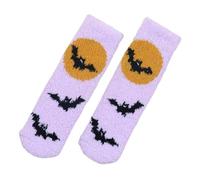 Generisch Women's Socks Without Rubber, Women, Coral Velvet, Warm Floor Socks, Half Velvet, Glow in the Dark Sleeping Socks with Slip Dispenser, Christmas Stockings Women, purple, One Size