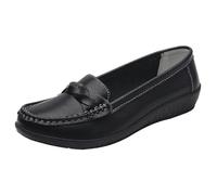 Generisch Women's Soft Orthopaedic Shoes Breathable Woven for Walking Slip On Shoes Foam Arch Support Hands In Sneakers High Heels Women's Shoes Black, black, 2/2.5 UK