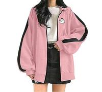 Generisch Women's Spider Print Hoodie Without Hood Halloween Print Carnival Festival Pullover Y2K Punk Dark Gothic Halloween Jacket with Zip Unisex Hoodie, hoodies b2-pink, M