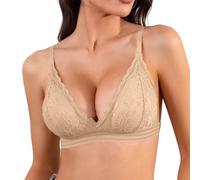Generisch Women's Sports Bra Without Underwire Lace Demi Bra with Push-Up Effect Underwire Comfortable Lightweight for Everyday T-Shirt Bra Lingerie Casual