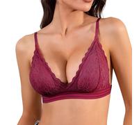 Generisch Women's Sports Bra Without Underwire Lace Demi Bra with Push-Up Effect Underwire Comfortable Lightweight for Everyday T-Shirt Bra Lingerie Casual