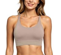 Generisch Women's Sports Bra Without Underwire Wireless Yoga Bra with Crossed Straps Seamless Cup Design for Comfortable Freedom of Movement Secure Hold Casual