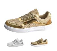 Generisch Women's Sports Shoes, Shiny Running Shoes, Glitter Lace-Up, Soft, Breathable Trainers, Summer Lightweight Walking Shoes, Trainers, Comfortable Casual Shoes for Street, Wedding, Party, Night