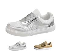 Generisch Women's Sports Shoes, Shiny Running Shoes, Glitter Lace-Up, Soft, Breathable Trainers, Summer Lightweight Walking Shoes, Trainers, Comfortable Casual Shoes for Street, Wedding, Party, Night