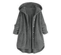 Generisch Women's Spring Coat Jacket with Zip Women's Coat Vests, gray, 5XL