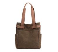 Generisch Women's Student Casual Handbag Canvas Travel Shoulder Tote Bag for Men and Women Shopping Bag Easter Bunny Bags, coffee, One Size