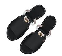 Generisch Women's Summer Buckle Thick Bottom Fish Mouth Casual Slippers Women's Shoes Trainers Elegant, black, 5 UK