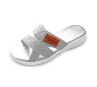 Generisch Women's Summer Fashion Fabric Flip Flops Outdoor Casual Comfortable Beach Slippers Lightweight Slippers with Non-Slip Sole for Holiday Leisure, gray, 10 UK