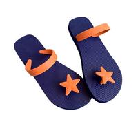 Generisch Women's Summer Footwear Ankle High Flip Flops with Massage Effect Non-Slip Sole Ideal for Beach Holidays Sea Versatile Combinable Comfortable for Everyone, blue, 6 UK