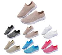 Generisch Women's Summer Running Shoes Extra Deep Extra Wide Barefoot Shoes Fabric Shoes Trainers with Comfort Foot Bed Breathable Comfortable Sports Shoes Ultralight Non-Slip Walking Shoes Leisure