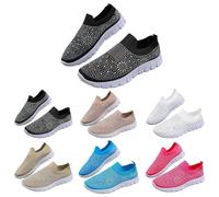 Generisch Women's Summer Running Shoes Extra Deep Extra Wide Barefoot Shoes Fabric Shoes Trainers with Comfort Foot Bed Breathable Comfortable Sports Shoes Ultralight Non-Slip Walking Shoes Leisure