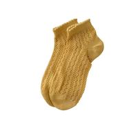 Generisch Women's Summer Thin Breathable Mesh Socks Girls Low Cut Trainers, gold, One Size