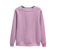 Generisch Women's Sweatshirt Without Hood Pullover Long Sleeve Oversized Long Sleeve Shirt Comfortable Plain Sweat Pullover Crew Neck Top Slim Fit Sports Shirt Leisure Long Jumper Lightweight Thin