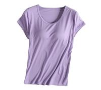 Generisch Women's Tank Top Summer Spaghetti Cami Tops Sleepwear Pyjama Tops Loungewear Sleeveless V Neck Shirt Blouses Tops, Pajamas B1-purple, XL