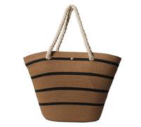 Generisch Women's Tennis Shorts with Pockets Casual Straw Woven Bucket Shopping Bag Large Capacity Shoulder Bag for Daily Use Commuting Beach Dachshund Bags, coffee, A